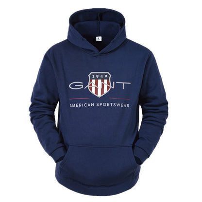 Men's Printed Hoodie - Warm Fleece Pullover Casual Sweatshirt Street Style - ZOOMNSTORE