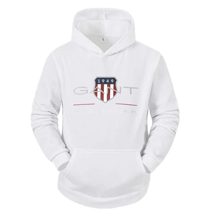 Men's Printed Hoodie - Warm Fleece Pullover Casual Sweatshirt Street Style - ZOOMNSTORE