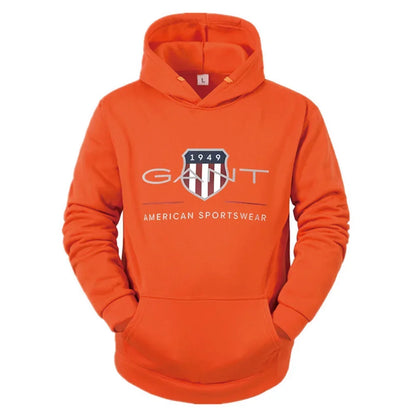 Men's Printed Hoodie - Warm Fleece Pullover Casual Sweatshirt Street Style - ZOOMNSTORE