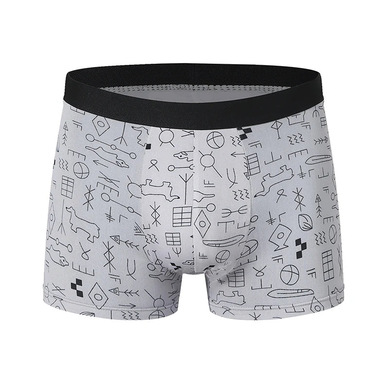 Mens 10-Piece Fashion Underwear Set - Comfortable Large Size Printed Boyshorts - ZOOMNSTORE