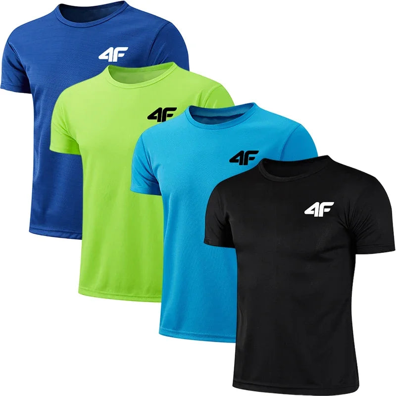 Mens Quick-Dry Breathable Training T-Shirt - Summer Gym Fitness Top - ZOOMNSTORE
