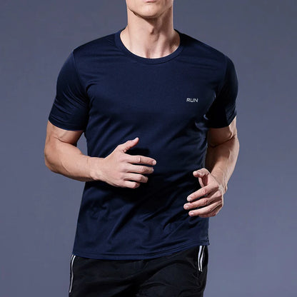 Mens Quick Dry Gym T-Shirt - Oversized Running  Bodybuilding Fitness Top - ZOOMNSTORE