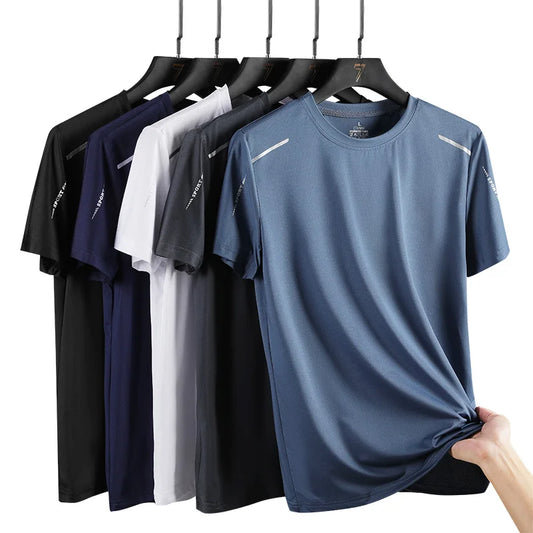 Mens Quick-Dry Running T-Shirt - Breathable Outdoor Sports Tee - ZOOMNSTORE