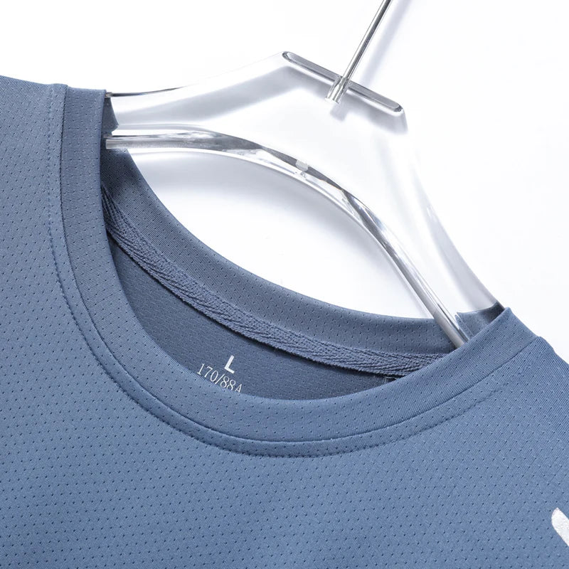 Mens Quick-Dry Running T-Shirt - Breathable Outdoor Sports Tee - ZOOMNSTORE