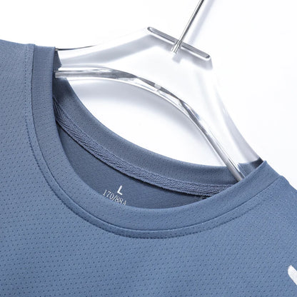 Mens Quick-Dry Running T-Shirt - Breathable Outdoor Sports Tee - ZOOMNSTORE