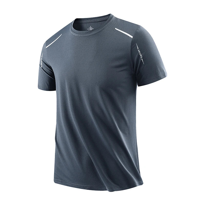 Mens Quick-Dry Running T-Shirt - Breathable Outdoor Sports Tee - ZOOMNSTORE