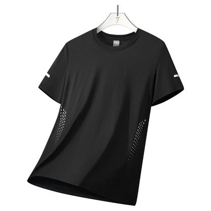 Mens Quick-Dry Running T-Shirt - Breathable Outdoor Sports Tee - ZOOMNSTORE