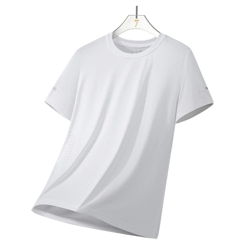 Mens Quick-Dry Running T-Shirt - Breathable Outdoor Sports Tee - ZOOMNSTORE