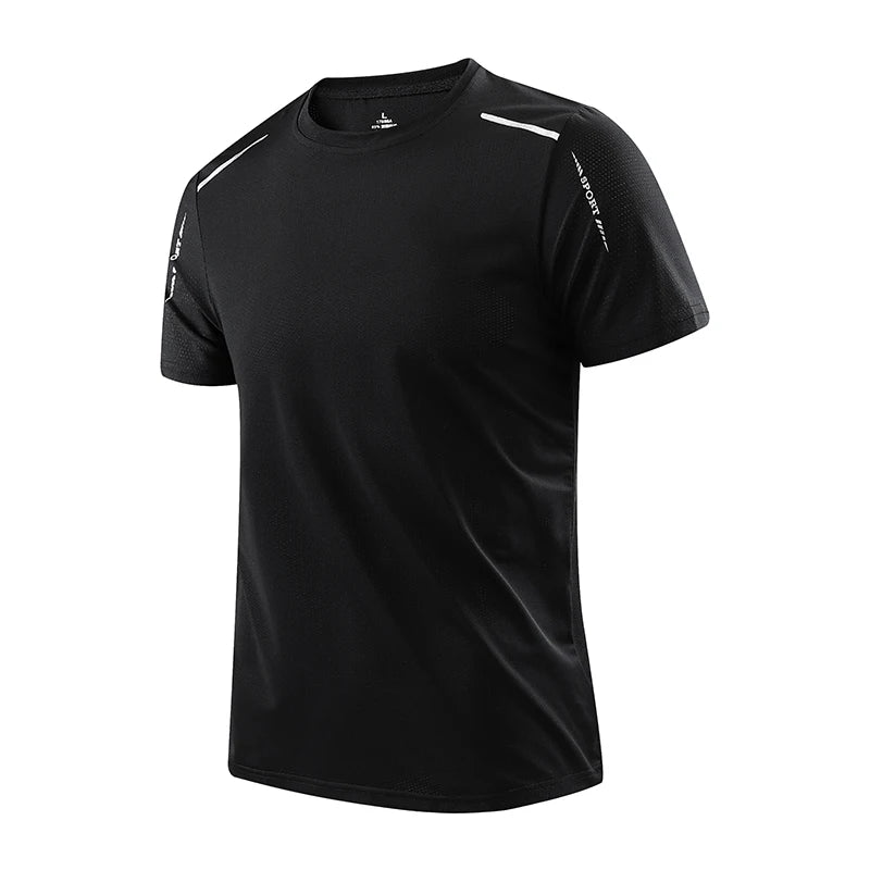 Mens Quick-Dry Running T-Shirt - Breathable Outdoor Sports Tee - ZOOMNSTORE