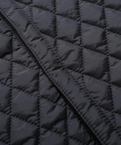 Men's Quilted Jacket - Durable Polyester Casual Bomber Coat With Plaid Lining - ZOOMNSTORE