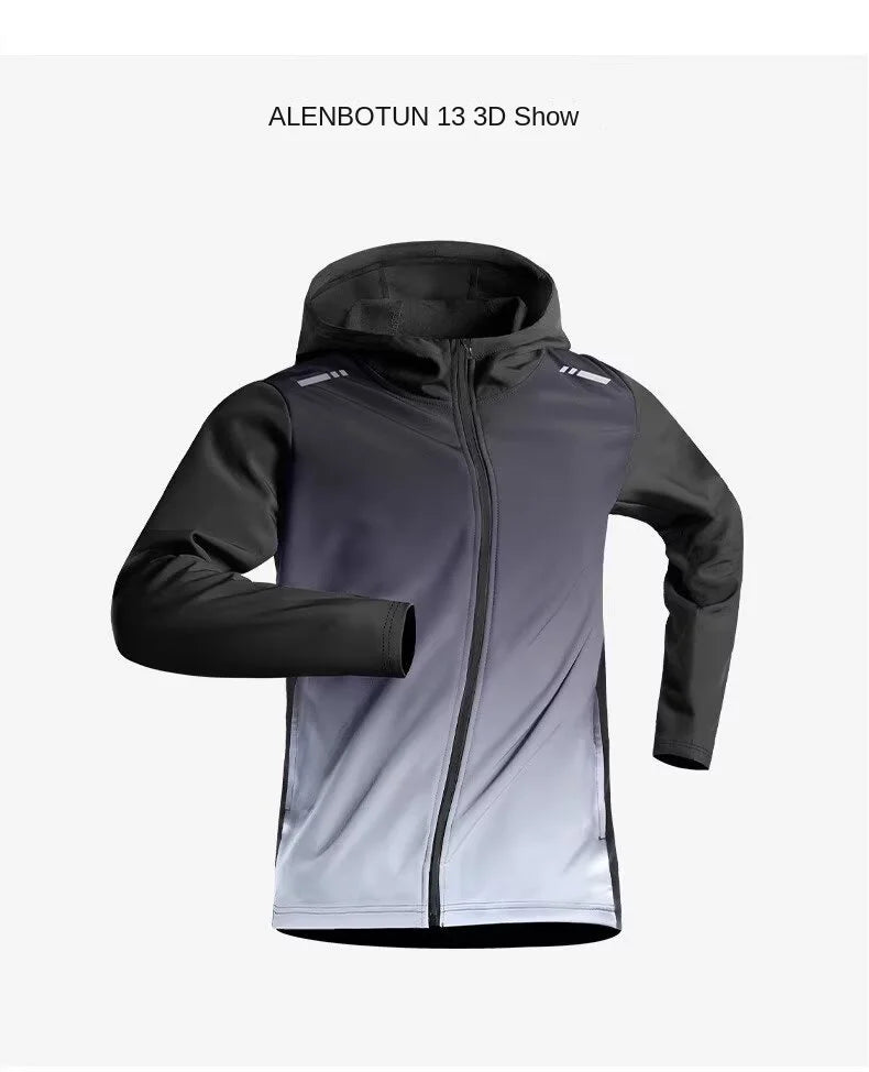 Men's Running Jacket - Lightweight Quick Dry Windbreaker for Fall Training - ZOOMNSTORE