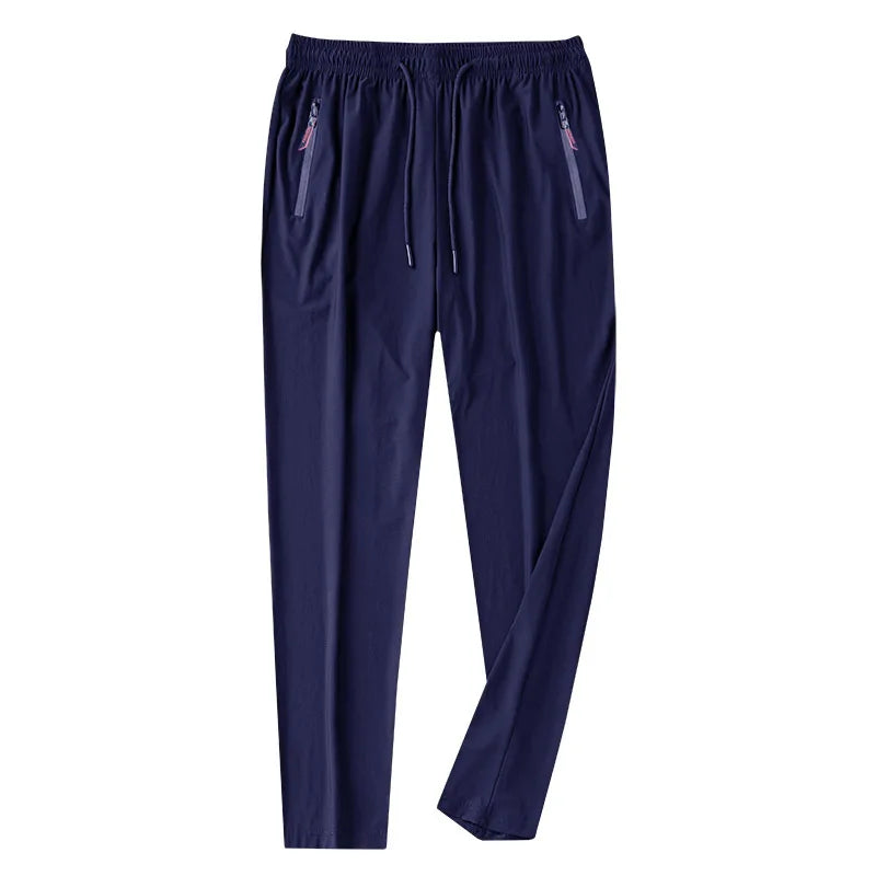 Men's Running Pants Quick Dry Trousers with Zipper Pockets - Lightweight Sport Jogging Bottoms - ZOOMNSTORE