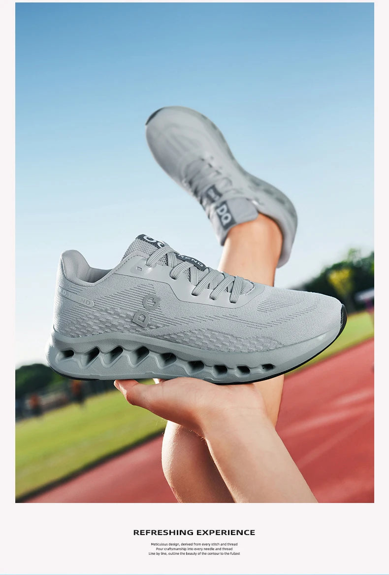 Men's Running Shoes Cushioned Breathable Knit Sneakers With Arch Support - ZOOMNSTORE