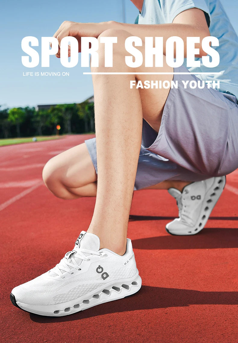 Men's Running Shoes Cushioned Breathable Knit Sneakers With Arch Support - ZOOMNSTORE