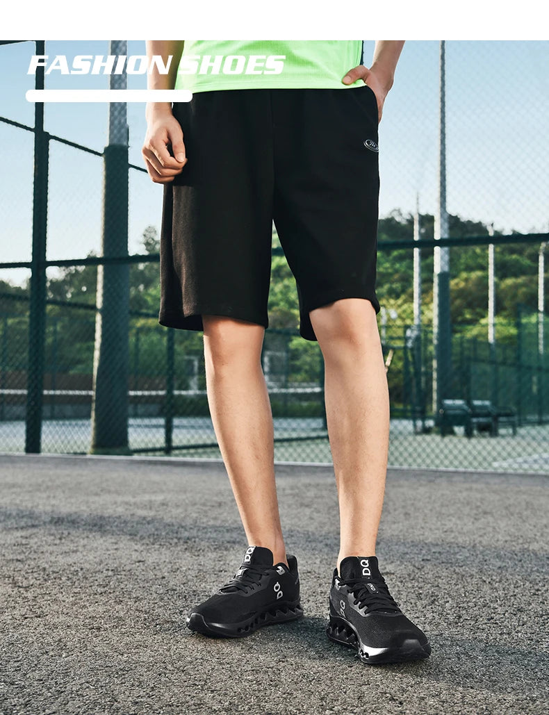 Men's Running Shoes Cushioned Breathable Knit Sneakers With Arch Support - ZOOMNSTORE