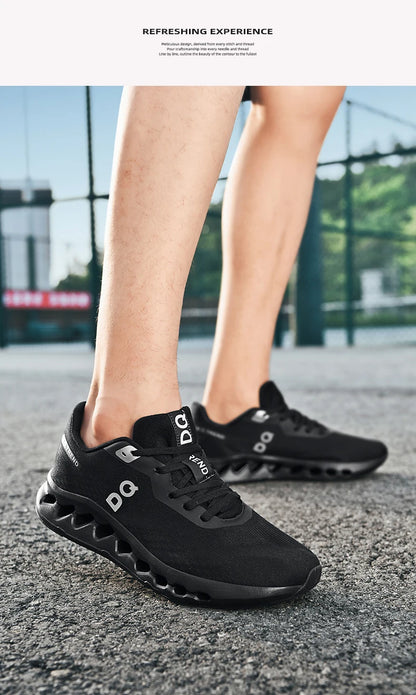 Men's Running Shoes Cushioned Breathable Knit Sneakers With Arch Support - ZOOMNSTORE