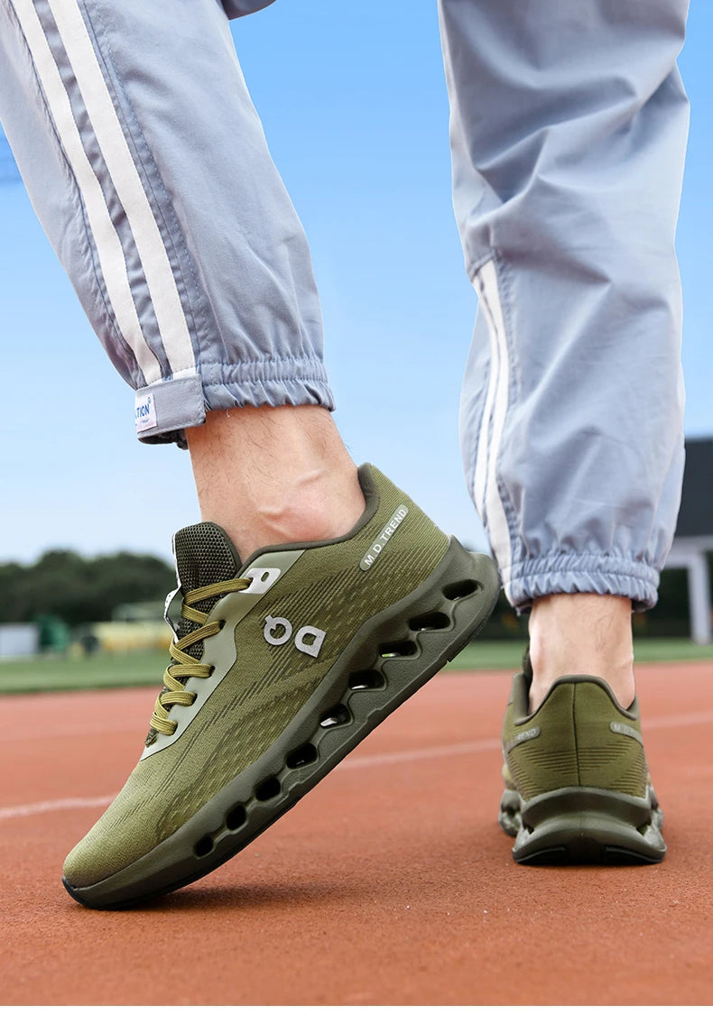 Men's Running Shoes Cushioned Breathable Knit Sneakers With Arch Support - ZOOMNSTORE