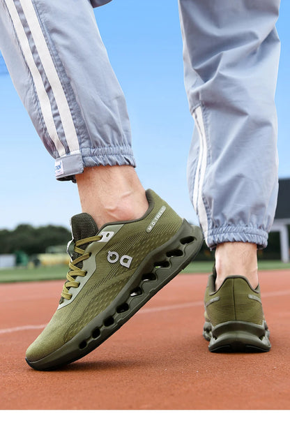 Men's Running Shoes Cushioned Breathable Knit Sneakers With Arch Support - ZOOMNSTORE