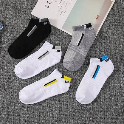 Mens Running Socks - Breathable Sweat-Absorbent Sports Socks 5 Pairs - ZOOMNSTORE