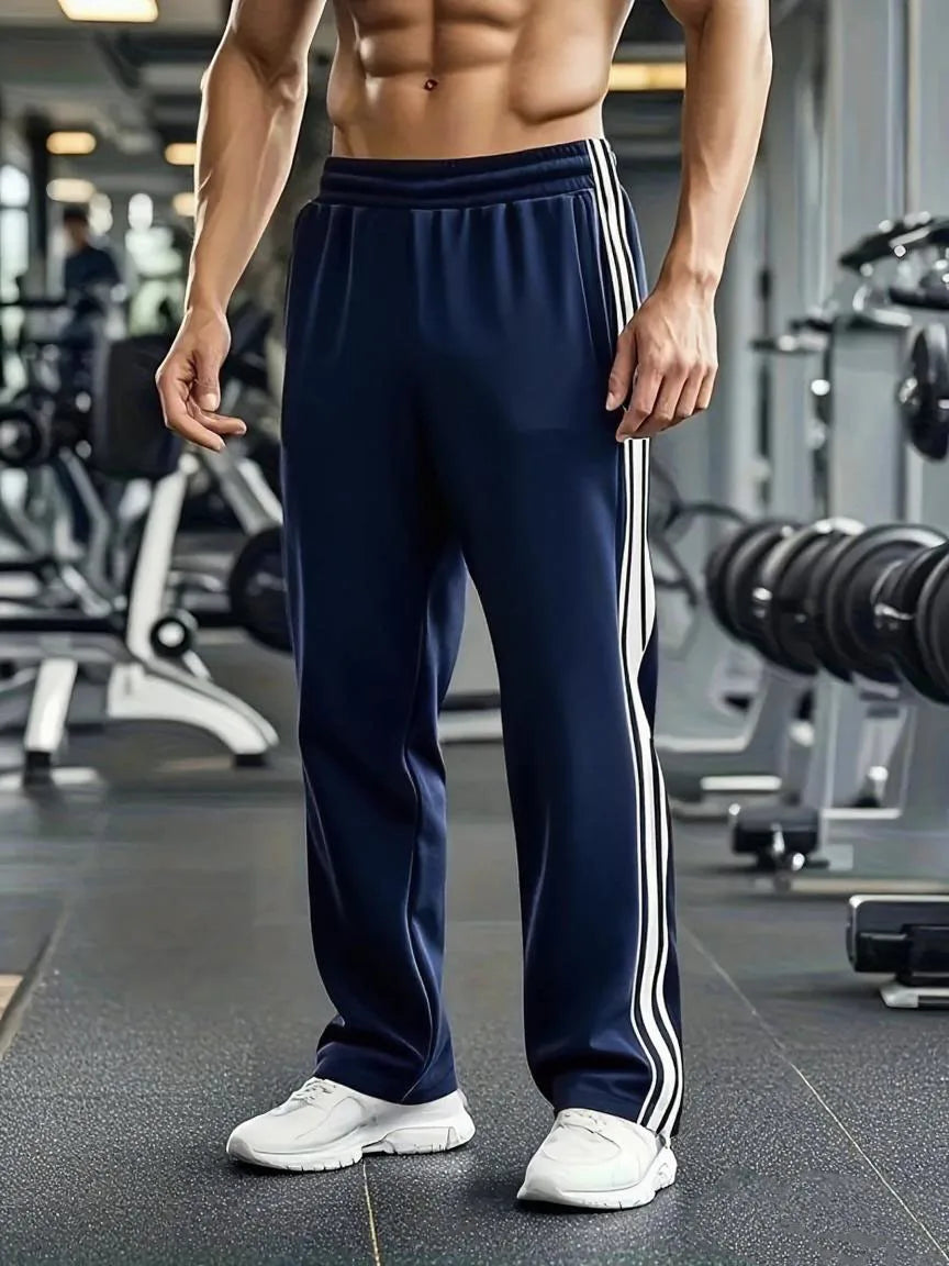Men's Running Sweatpants – Breathable Polyester Jogging Pants, Loose Fit Training Gear - ZOOMNSTORE