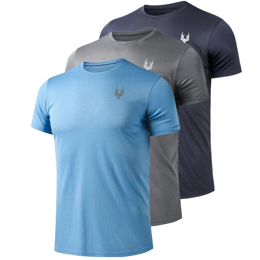 Mens Quick-Dry Running T-Shirt - Summer Fitness Gym Top - ZOOMNSTORE
