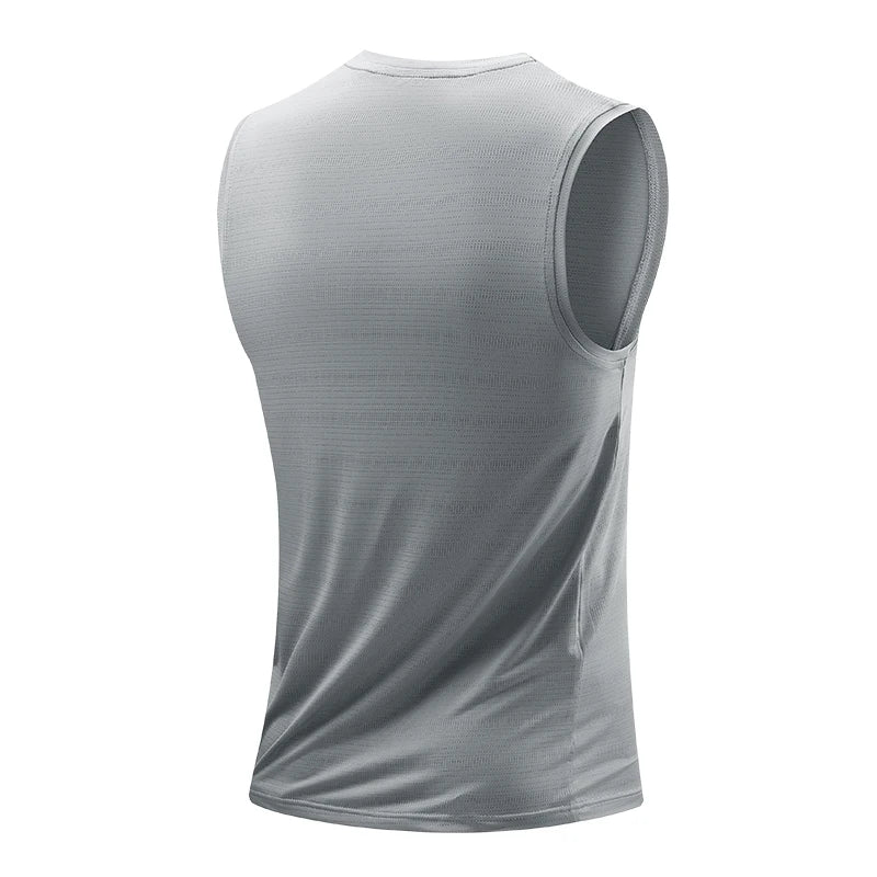 Mens Quick-Dry Running Vest - Breathable Sleeveless Gym Tank Top - ZOOMNSTORE