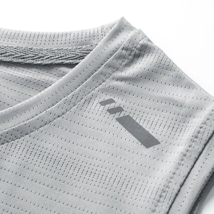 Mens Quick-Dry Running Vest - Breathable Sleeveless Gym Tank Top - ZOOMNSTORE