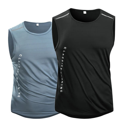 Mens Quick-Dry Running Vest - Breathable Sleeveless Gym Tank Top - ZOOMNSTORE