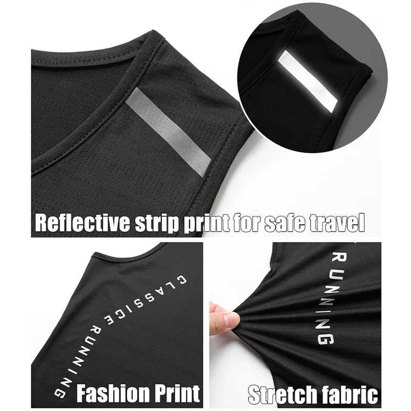 Mens Quick-Dry Running Vest - Breathable Sleeveless Gym Tank Top - ZOOMNSTORE