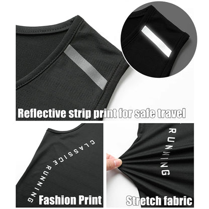 Mens Quick-Dry Running Vest - Breathable Sleeveless Gym Tank Top - ZOOMNSTORE