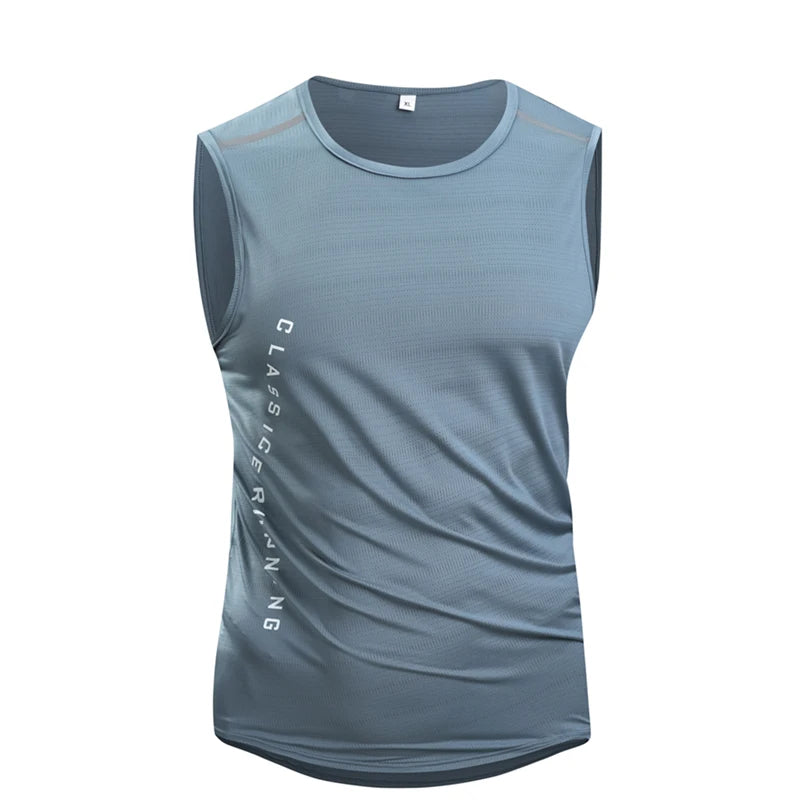 Mens Quick-Dry Running Vest - Breathable Sleeveless Gym Tank Top - ZOOMNSTORE