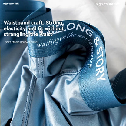 Luxury Ice Silk Boxers - Breathable Satin Mens Underwear 3PCS - ZOOMNSTORE