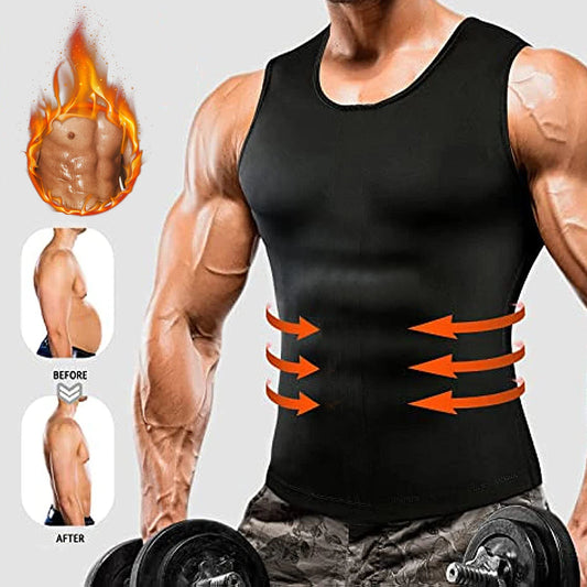 Men's Sauna Sweat Vest - Waist Trainer Slimming Workout Tank Top | Neoprene Body Shaper - ZOOMNSTORE