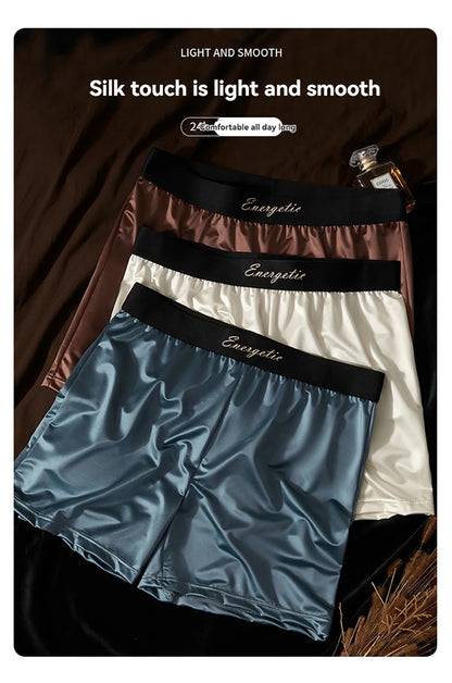 Men's Seamless Boxers - 3PCS Ice Silk Breathable Antibacterial Boxer Shorts Pack - ZOOMNSTORE
