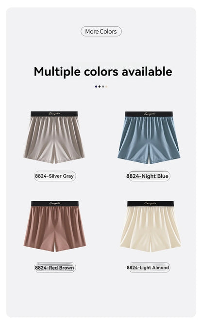 Men's Seamless Boxers - 3PCS Ice Silk Breathable Antibacterial Boxer Shorts Pack - ZOOMNSTORE