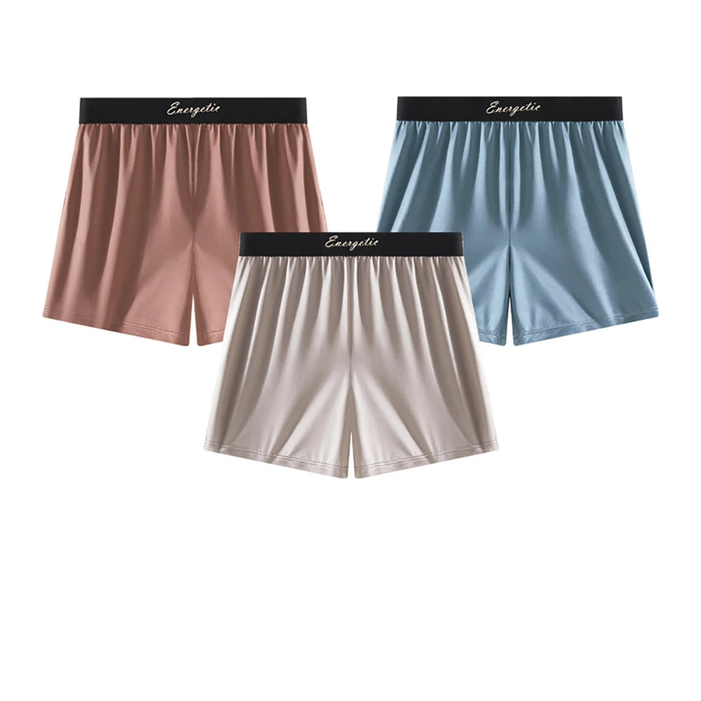 Men's Seamless Boxers - 3PCS Ice Silk Breathable Antibacterial Boxer Shorts Pack - ZOOMNSTORE