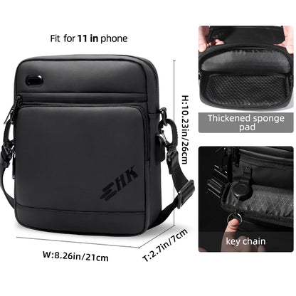 Men's Shoulder Bag Waterproof Crossbody USB Charging Large Travel Sling Pack - ZOOMNSTORE