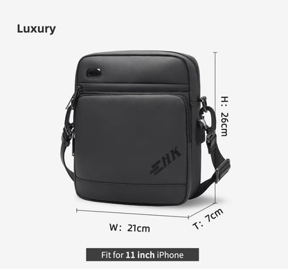 Men's Shoulder Bag Waterproof Crossbody USB Charging Large Travel Sling Pack - ZOOMNSTORE