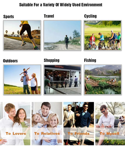 Men's Shoulder Bag Waterproof Crossbody USB Charging Large Travel Sling Pack - ZOOMNSTORE