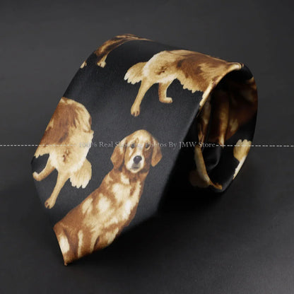 Mens Silk Tie - Creative Graffiti Animal Print Necktie for Business Weddings and Parties - ZOOMNSTORE