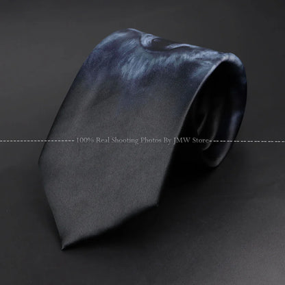 Mens Silk Tie - Creative Graffiti Animal Print Necktie for Business Weddings and Parties - ZOOMNSTORE