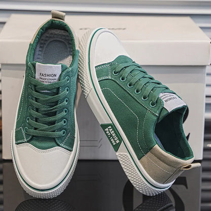 Mens Skate Shoes - Breathable Casual Canvas Sneakers Size 48 - ZOOMNSTORE