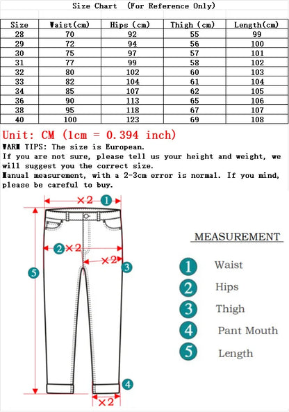 Mens Black Slim Jeans - Elastic Straight Pants Vintage Denim for Business  Leisure - ZOOMNSTORE
