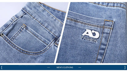 Light Blue Slim Fit Jeans - Stylish Casual Stretch Denim Pants - ZOOMNSTORE