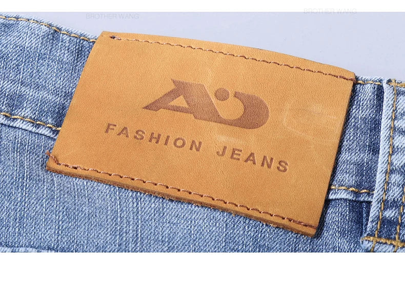 Light Blue Slim Fit Jeans - Stylish Casual Stretch Denim Pants - ZOOMNSTORE