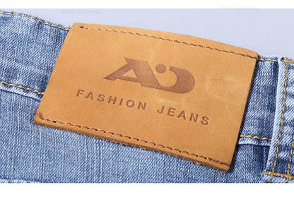 Light Blue Slim Fit Jeans - Stylish Casual Stretch Denim Pants - ZOOMNSTORE