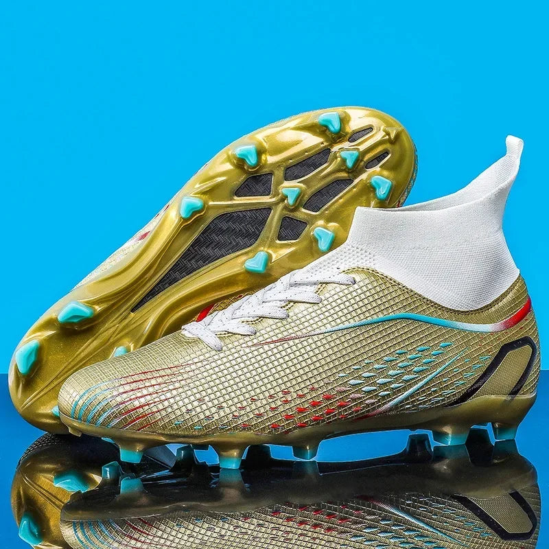 Men's Soccer Cleats High Ankle Turf Soccer Shoes | Professional Outdoor Sneakers 2024 - ZOOMNSTORE