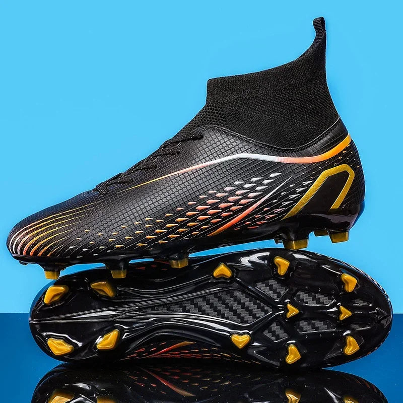 Men's Soccer Cleats High Ankle Turf Soccer Shoes | Professional Outdoor Sneakers 2024 - ZOOMNSTORE