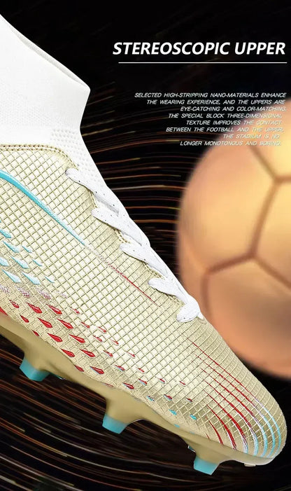 Men's Soccer Cleats High Ankle Turf Soccer Shoes | Professional Outdoor Sneakers 2024 - ZOOMNSTORE