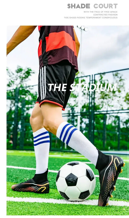 Men's Soccer Cleats High Ankle Turf Soccer Shoes | Professional Outdoor Sneakers 2024 - ZOOMNSTORE